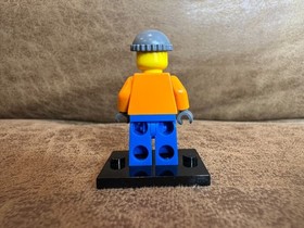 LEGO MINIFIGURE CTY0168 ORANGE CONSTRUCTION WORKER ZIPPER KNIT CAP 3181 PLANE
