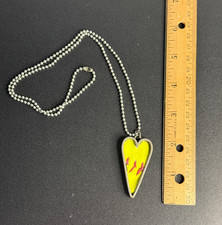 Softball Mom Sports Jewelry HEART Leather Metal Pendant Necklace 23" w/Chain