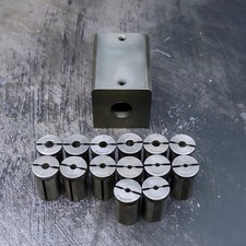 HARDINGE HDB-5 NUMBERED DRILL BUSHINGS LOT + FIXTURE - 5/8" OD