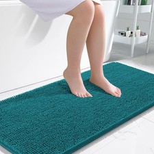 OLANLY Bathroom Runner Rugs 47x24, Extra Soft Absorbent Chenille Bath Rugs