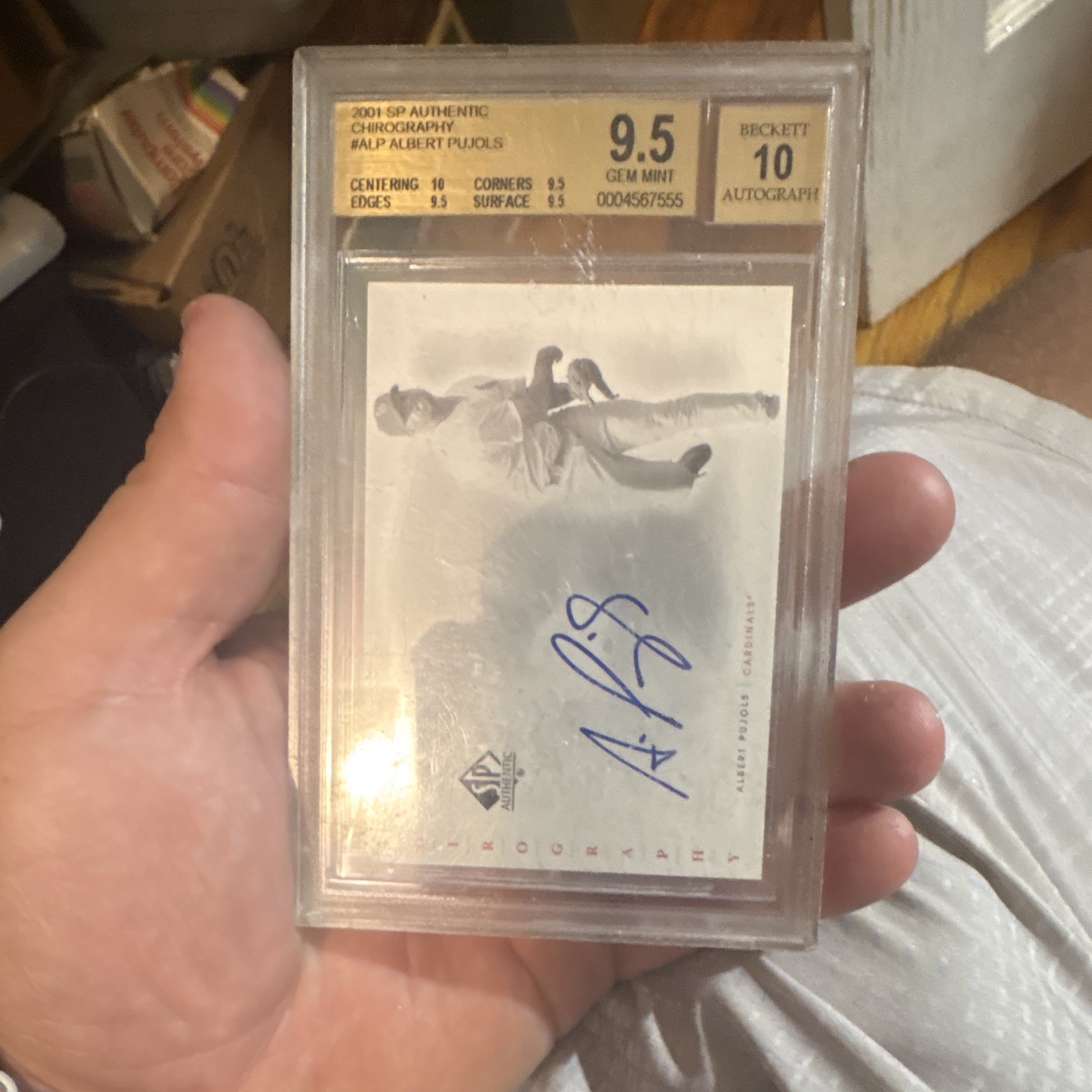2001 SP Authentic Chirography Albert Pujols #AP RC Auto BGS 9.5/10 BAS
