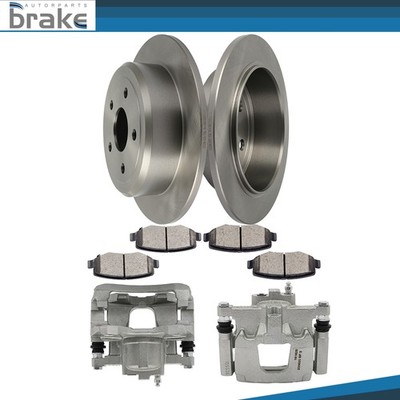 Pair Rear Brake Calipers Rotors and Ceramic Pads For 2007 - 2017 JEEP WRANGLER