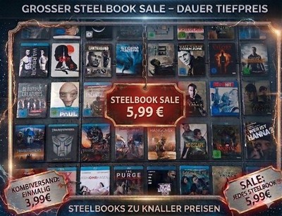 SALE 5,99   Blu-Ray Steelbook Titel Auswahl Sammlung Paket