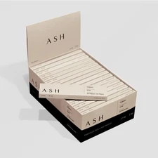 ASH Rolling Paper King Size Full Box 100% Organic 32 Booklets 32 Papers Tips Per