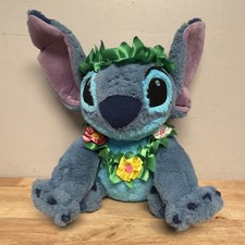 Disney Store Lilo Stitch Hawaiian Lei Plush Stuffed Animal 12  