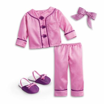 American Girl Doll Rebecca's Purple Satin Pajamas Outfit NEW!! Retired