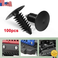 A16 Bumper Clips Auto Car Hole Plastic Rivets Fastener Fender Push Pin 100Pcs
