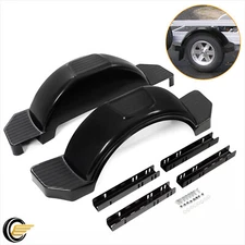 SET OF 2 (TWO) SINGLE AXLE TRAILER FENDERS FOR 13" WHEELS TIRES SKIRT BOAT