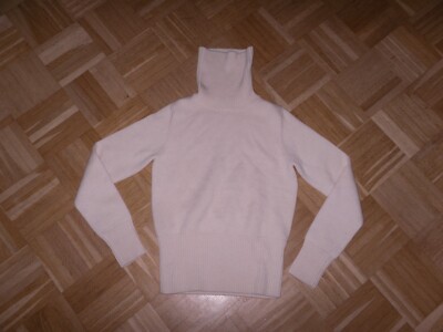 REPEAT Pullover Rollkragen  Gr. 36 cremeweiß 100% Merinowolle Wolle NEU