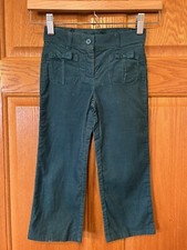 BX27 Janie And Jack Green Corduroy Pants Toddler Girls Size 3