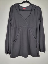 SPANX Cinch-It Waist Black Hoodie Sz M