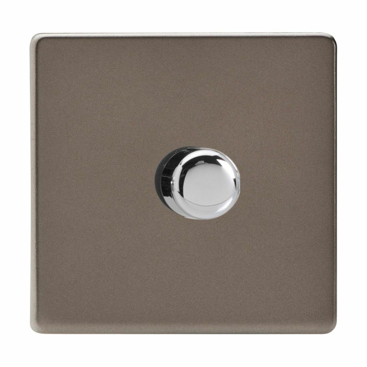 Varilight HDR3S Screwless Pewter 1 Gang 2-Way Push-On/Off Dimmer 60-400W V-Dim