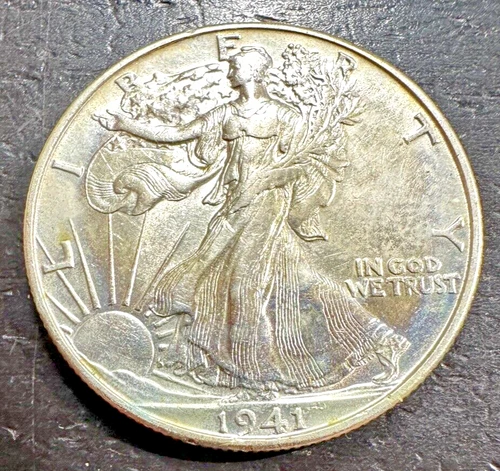 1941-D 50C Walking Liberty Half Dollar - UNC - 90% Silver
