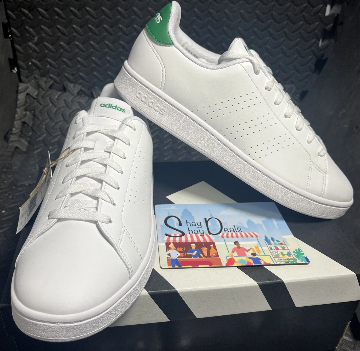 adidas gazelle silver green womens advantage base court lifestyle shoes core black / core black / grey six –  Footway.com main image 0