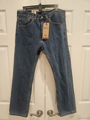 Levi's 505 Men's 505-4891 Regular Extra Room,  Straight Leg jeans Blue 34wx30
