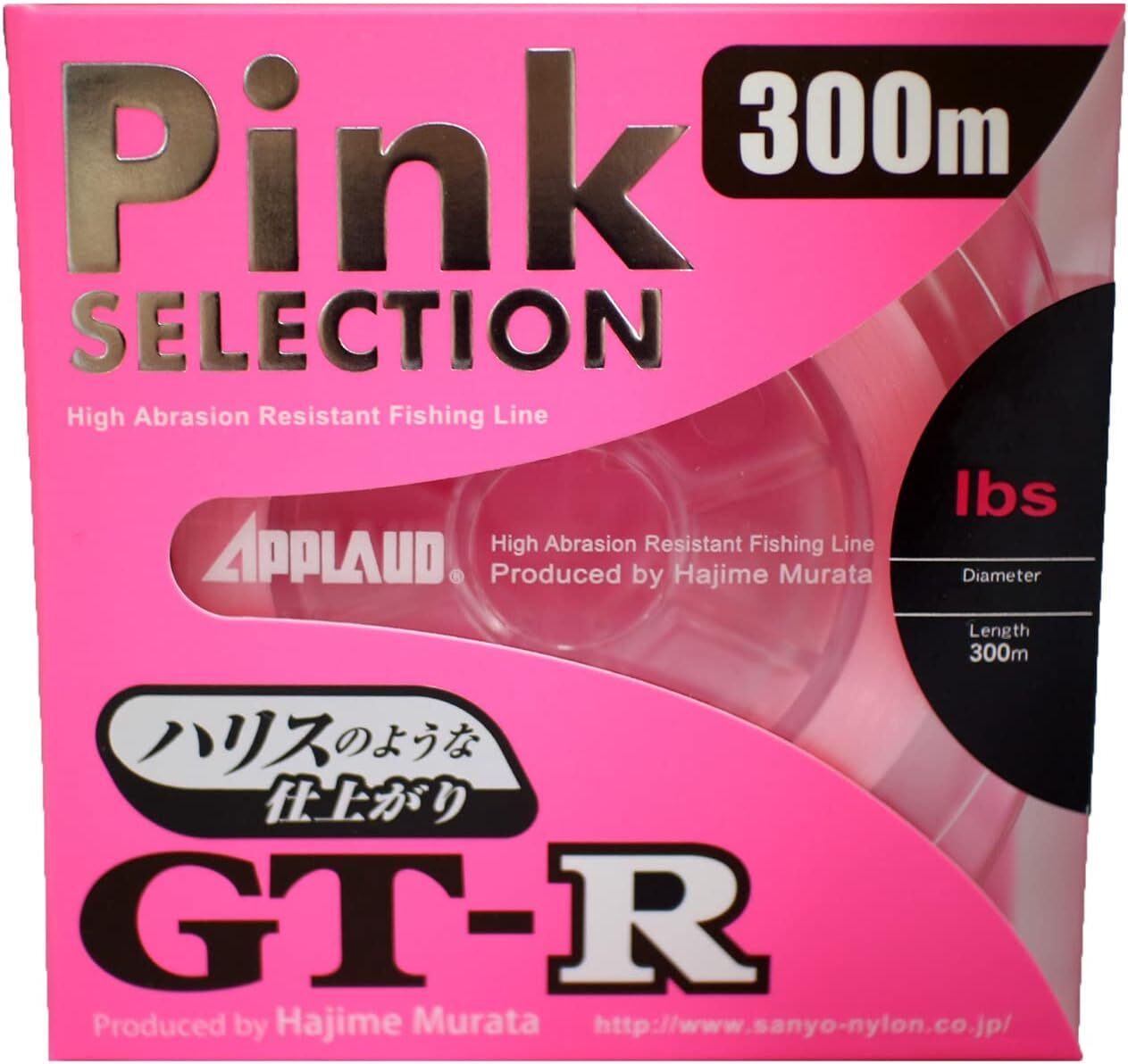 * Sanyo Nylon APPLAUD GT-R Pink Selection 300m #Super Pink, Nylon Line