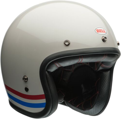 Casco Helmet Bell CUSTOM 500 DLX Stripes Pearl White 7070157 taglia M - Foto 1 di 11