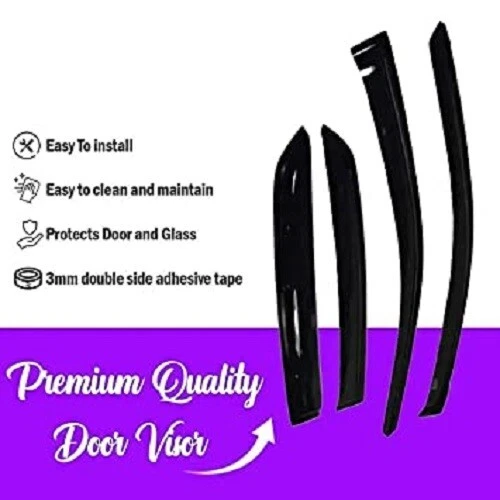Car Rain Wind Door Visor Non Breakable Deflector for MG Astor Models Set of 4PCS - Imagem 3 de 4