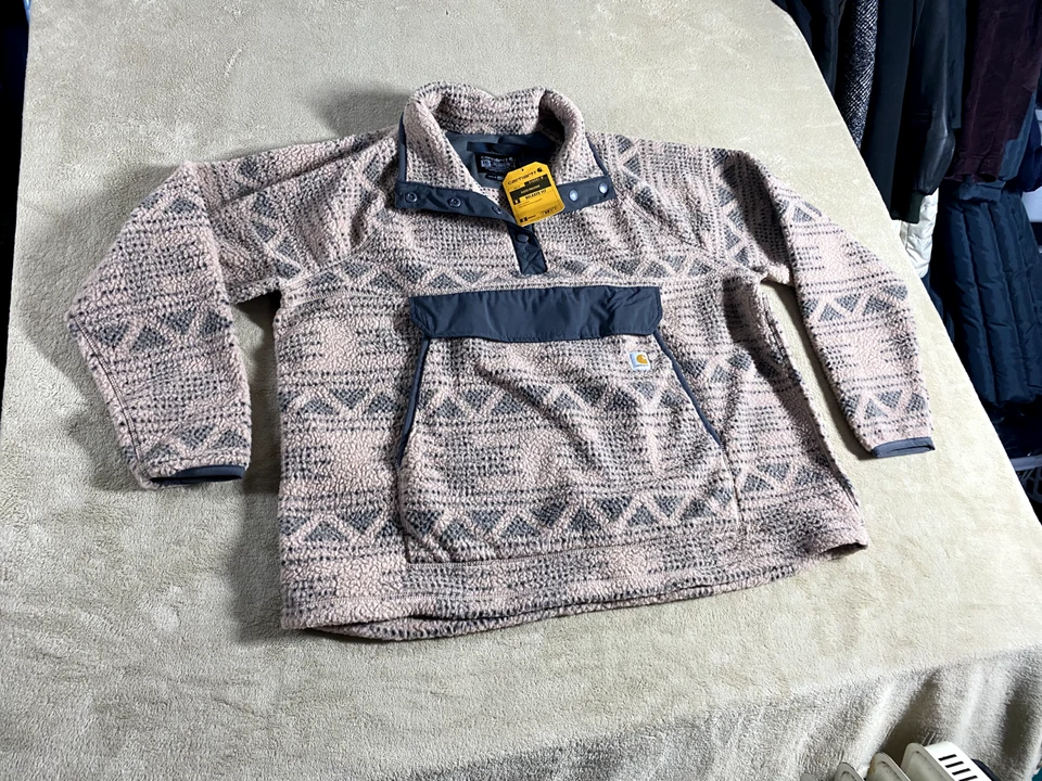 Pullover polar Carhartt medio broche para mujer XXL calce relajado NUEVO Foto 2 de 4
