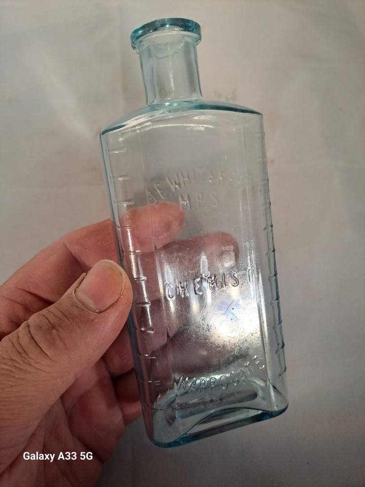 Whitaker Harrogate Ice Blue Victorian Medicine Bottle c1890's eBay