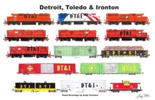 Detroit, Toledo & Ironton 11"x17" Horizontal Poster Andy Fletcher signed