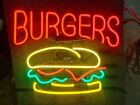 Burgers Delicious Hamburger 32"x24" Neon Sign Light Lamp Handmade Display Wall