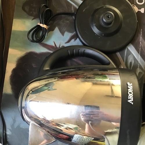 Aroma 1L 4 Cup Electric Water Kettle Stainless Steel AWK125S Tea