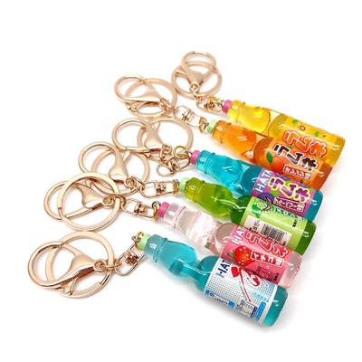 Japanisch Ramune Soda Schlüssel anhänger Soda Drink Charme  Taschen zubehör