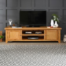 TV Unit Cheshire Oak Large Up to 80" TV Size Sideboard Living Room Furniture