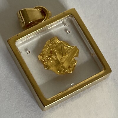 Pendentif Feuille En Métal Doré Daxon - Plaqué Or - Occasion En Bon état