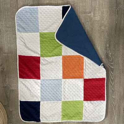 Circo Baby Blanket Minky Dot Fleece Patchwork Sherpa Lovey Red