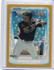 2011 Bowman Chrome Draft Picks Gold Refractor Dwight Smith Jr 16/50
