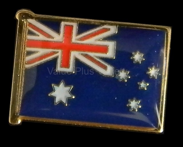 Australian Souvenir Enamel Australia Flag Hat Pin Stick Lapel Badge