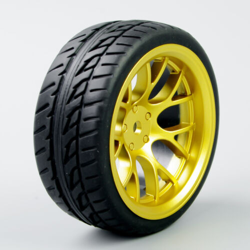 DHG 4 STCK. 1:10 On Road Racing Gummireifen & Felge für HSP HPI RC Auto 12 mm Sechskant - Bild 5 von 6