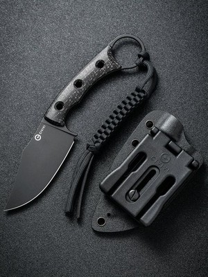 Civivi Messer MIDWATCH C20059B-1 Fixed BladeN690 Stahl Burlap Micarta Black