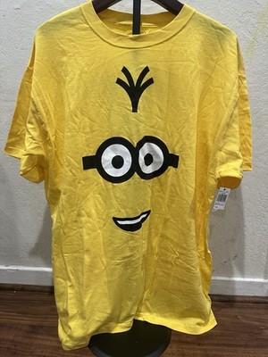 Universal Studios Minions Men's Yellow Cotton Graphic Logo T-Shirt Large