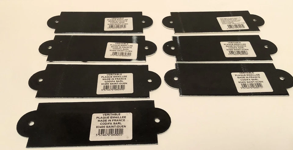 Lote 7 Letreros Esmaltados Puerta Calle Francesa Verdadera Placa Hechos en Francia Saint Ouen  Foto 4 de 4