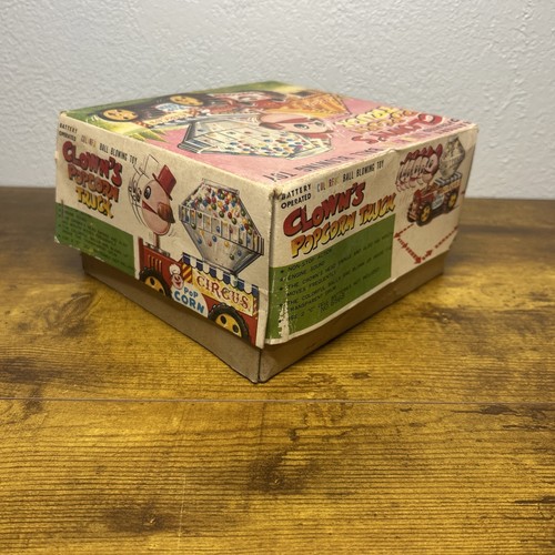 1960s Clowns Popcorn Truck Tin Toy in Box Battery Operated Japan 6568 - As Is - Picture 11 of 12