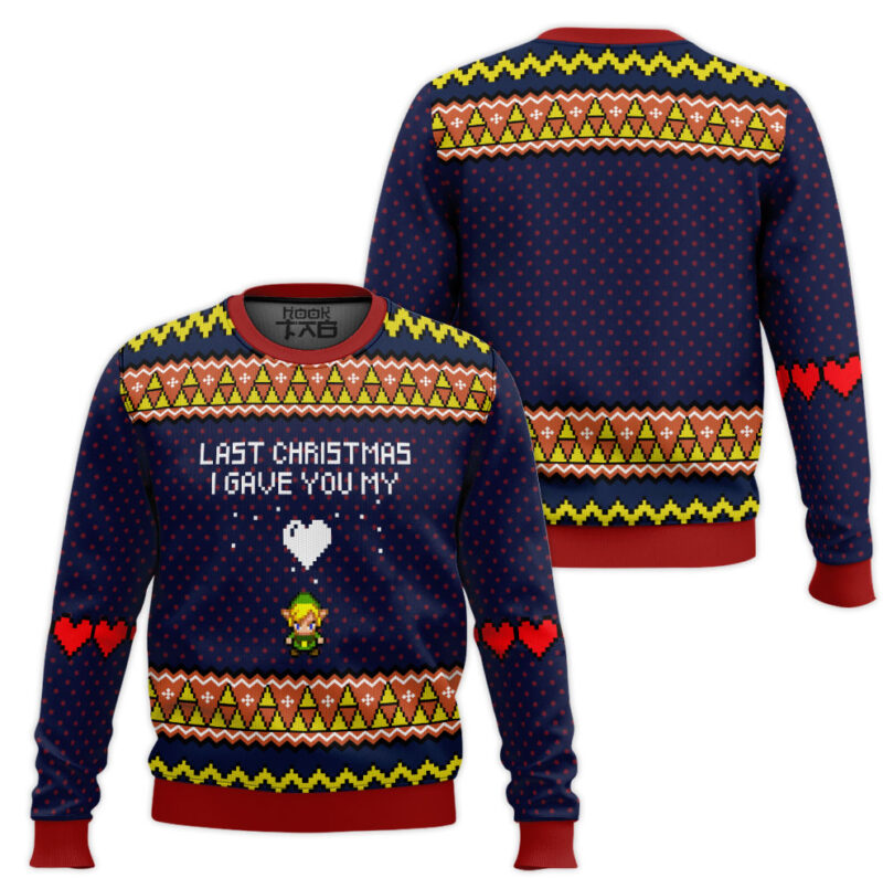 Last Christmas I Gave You My Heart Zelda Ugly Christmas Sweater Unisex S-5XL