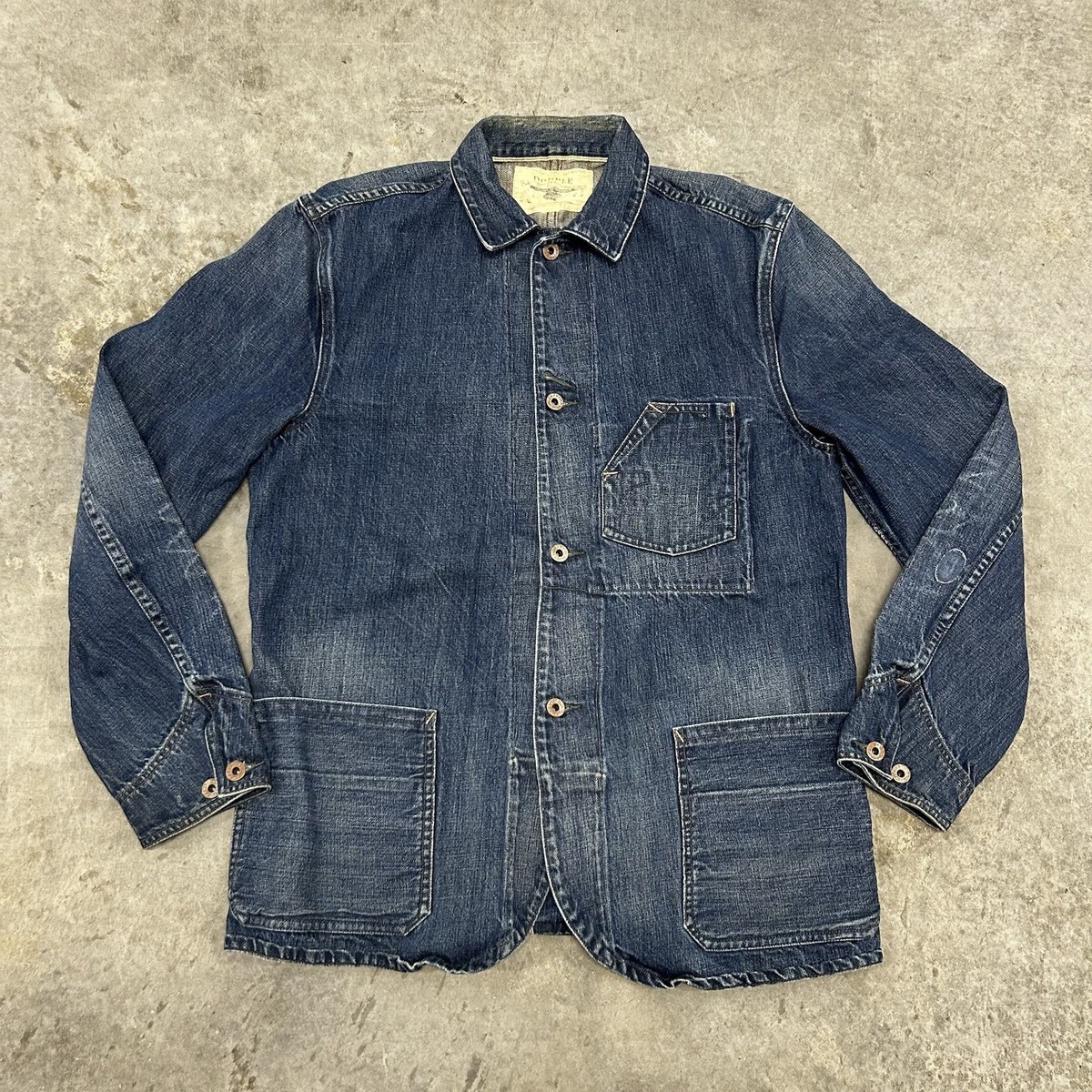 RRL Double RL Ralph Lauren Engineer Coat Jacket Indigo Blue Medium