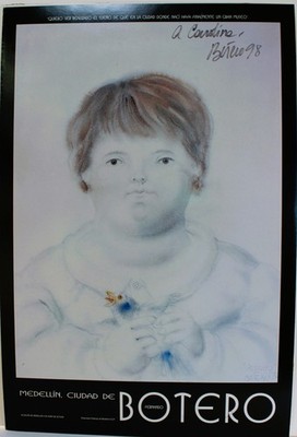FERNANDO BOTERO 1932-2023 LITHOGRAPH POSTER MEDELLIN HAND SIGNED 1998 PEDRITO