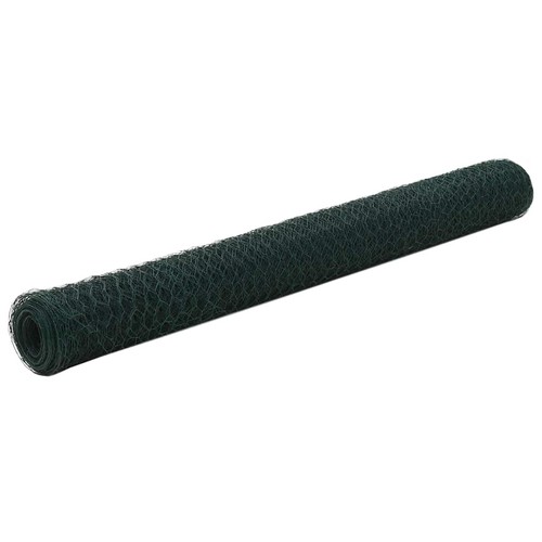 Kippengaas 25x0,5 m staal met PVC coating rood draad draad gaas vidaXL - Afbeelding 4 van 60