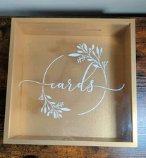 Wedding/Event  Card Box 13" X 13" X 4" Gold Colored