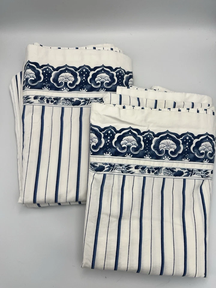 2 CONJUNTOS DE SÁBANAS DOBLES Ralph Lauren Jonquil Azul Blanco + 2 Almohadas Foto 3 de 4