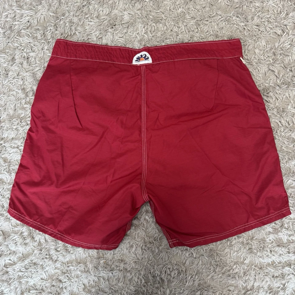 Винтажные мужские плавки 70-е 80-е SUNDEK большие красные нейлоновые - Изображение 2 из 4