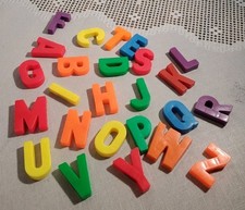 Vtg Lot 25 Fisher Price School Days Child Guidance Magnetic Letters Alphabet Set