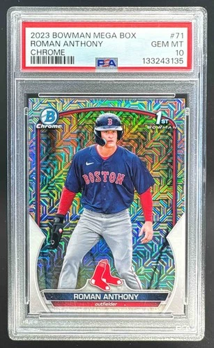 3135 Roman Anthony 2023 Bowman Mega #BCP-71 Mojo Refractor Prospects PSA 10