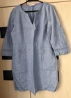 Boden Blue 3/4 Sleeve Linen  Dress Size 14.  Pockets. VGC