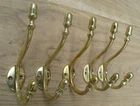 Pack Of 5 SOLID BRASS ACORN Tip hook Rustic victorian hat and coat hooks vintage