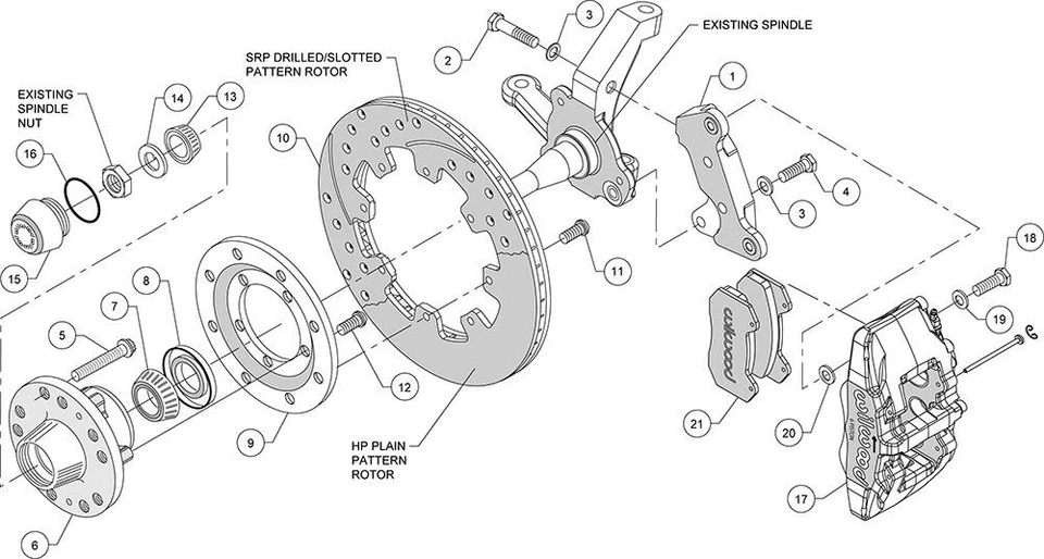 Front Axle Disc Brake Kit for 1975-1978 Mercury Bobcat — 第 3/4 张图片